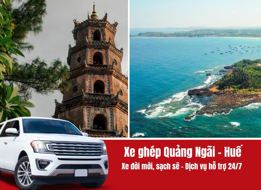 Xe ghép Quảng Ngãi đi Huế